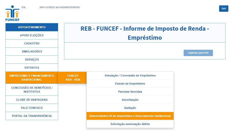 Baixe o demonstrativo de empréstimo no Autoatendimento